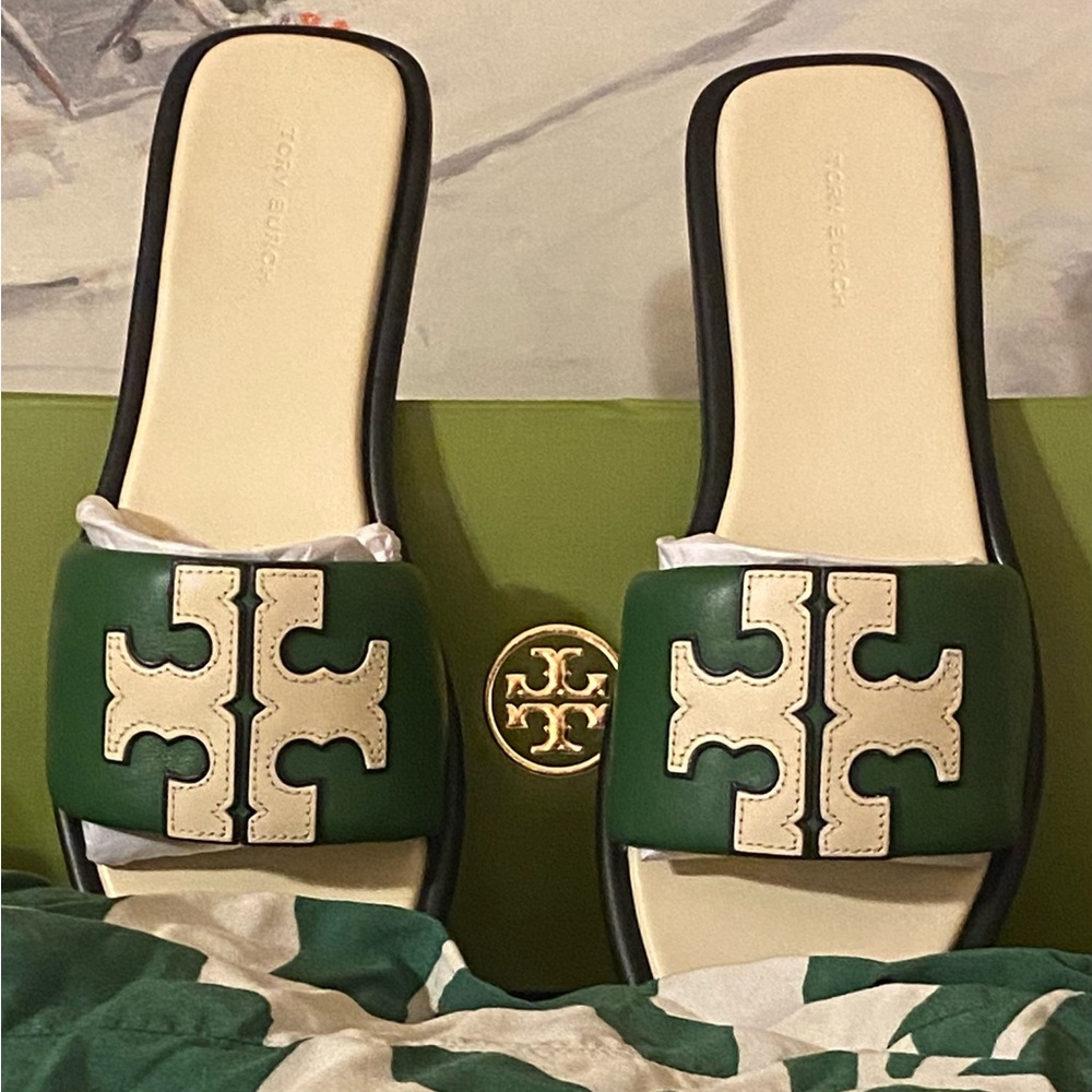 NWT Tory Burch Double T Sport Slide
